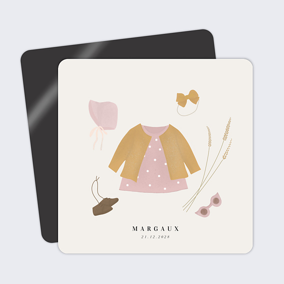 Faire part naissance Layette Bergamote