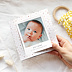 Faire part naissance Découpe Photo Polaroid Bébé
