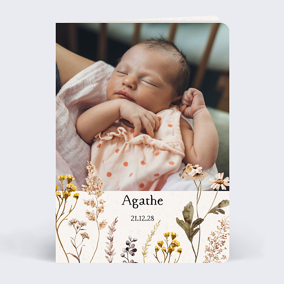 Faire part naissance Bouquet Sauvage