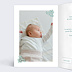 Faire part naissance Liberty Printemps Intérieur Gauche