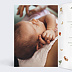 Faire part naissance Motif de papillons Intérieur Gauche