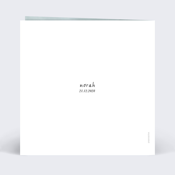 Faire part naissance Linge de Famille Verso