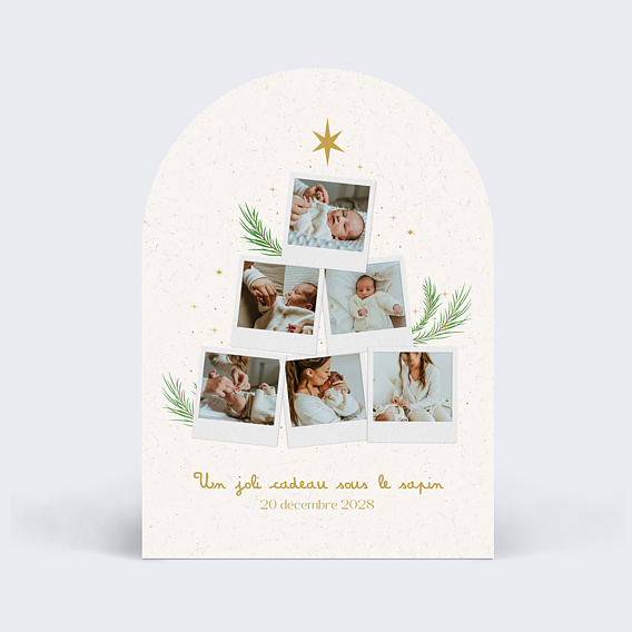 Faire part naissance Bébé Noël