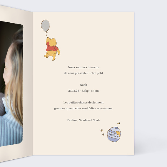 Faire part naissance Bande de copains Intérieur Droit