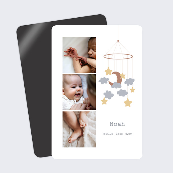 Faire part naissance Mobile Nuage