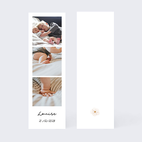 Faire-part Naissance Frise Fleurie