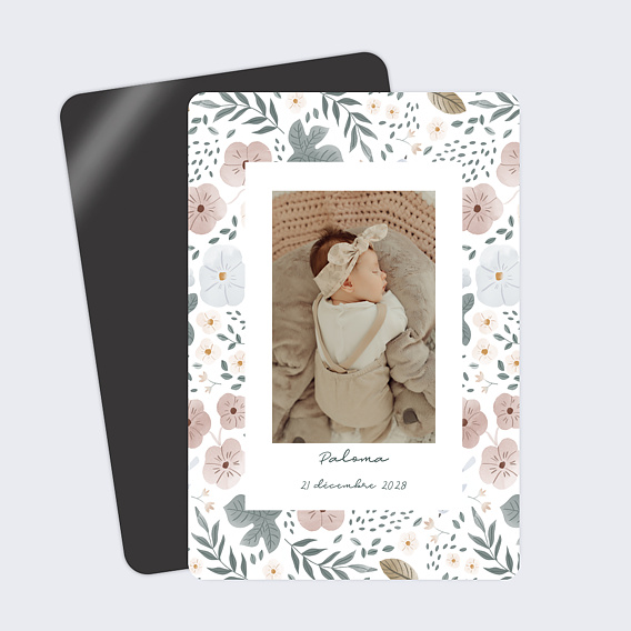 Faire part naissance Magnolia Polaroid