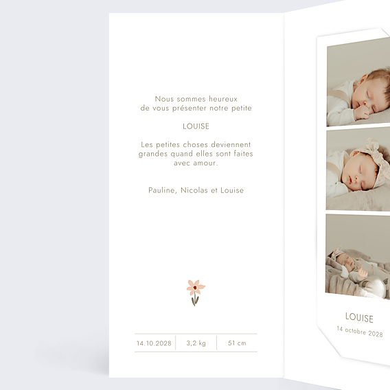 Faire-part Naissance Liberty Automne