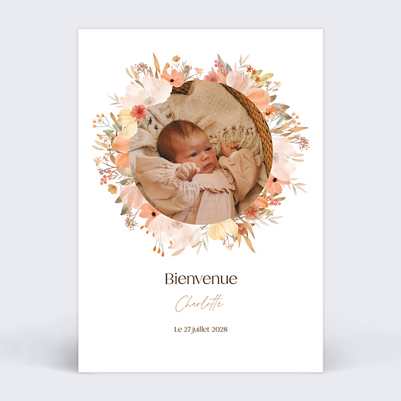 Faire part naissance Flower of fall