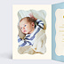 Faire-part Naissance Rayure safran et ciel