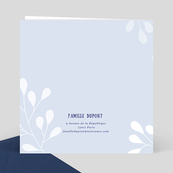 Faire part naissance Petit Bol Verso