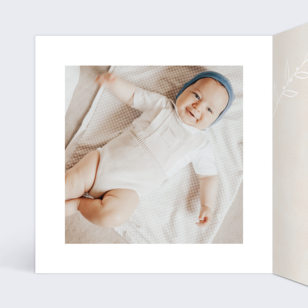 Faire-part Naissance Petits Vêtements Garçon Intérieur Gauche
