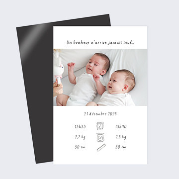 Faire-part Naissance Jumeaux Citation