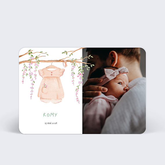 Faire-part Naissance Petite Robe Fille