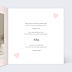 Faire part naissance Coeur Rose Intérieur Droit