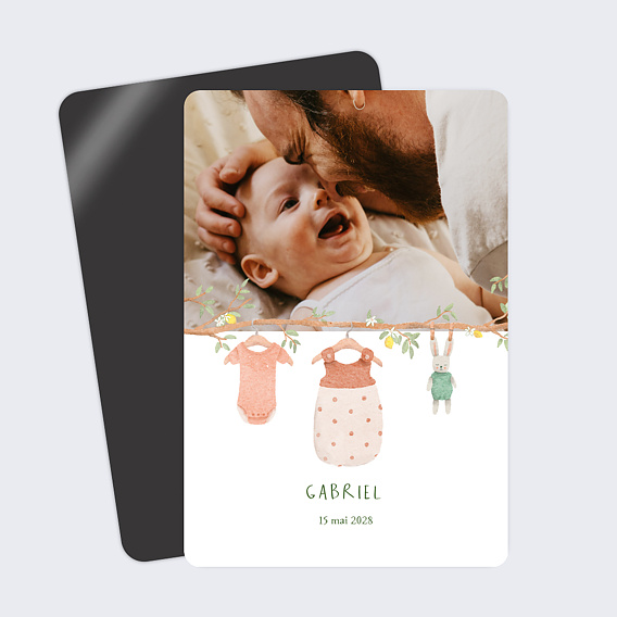 Faire part naissance Petits Vêtements