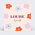 Faire-part Naissance Fleurs wavy