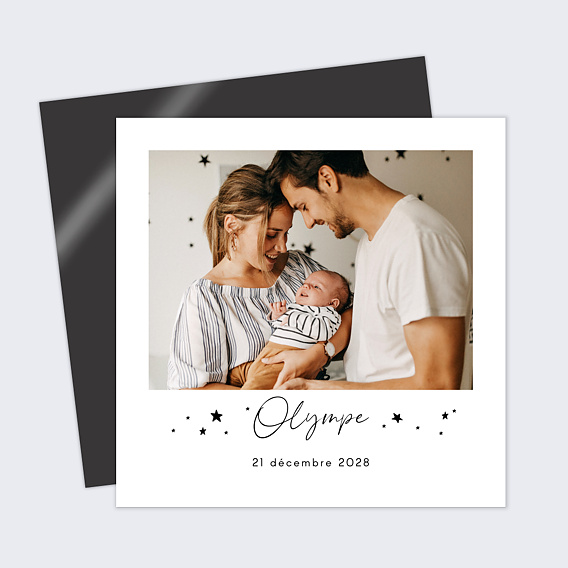 Faire part naissance Bonne Étoile Recto