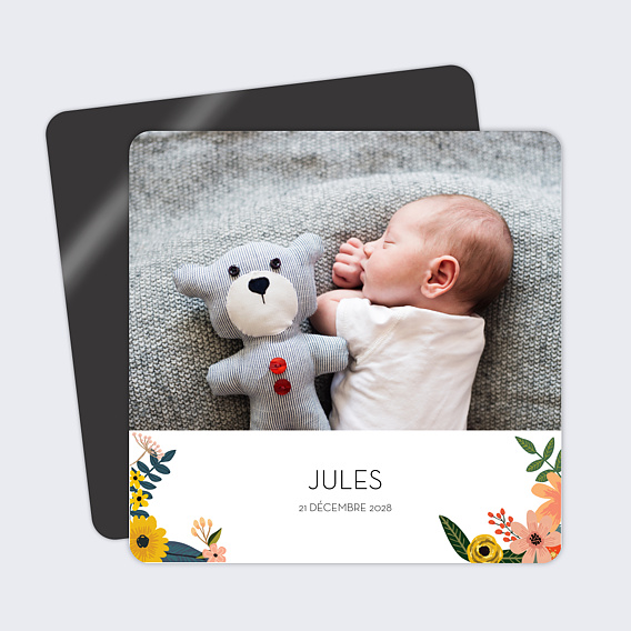 Faire part naissance Bouquet Printanier
