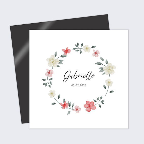 Faire part naissance Printemps fleurie