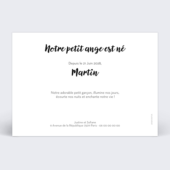 Faire-part Naissance Bienvenue