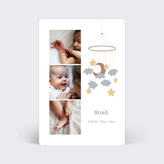 Faire-part Naissance Mobile Nuage