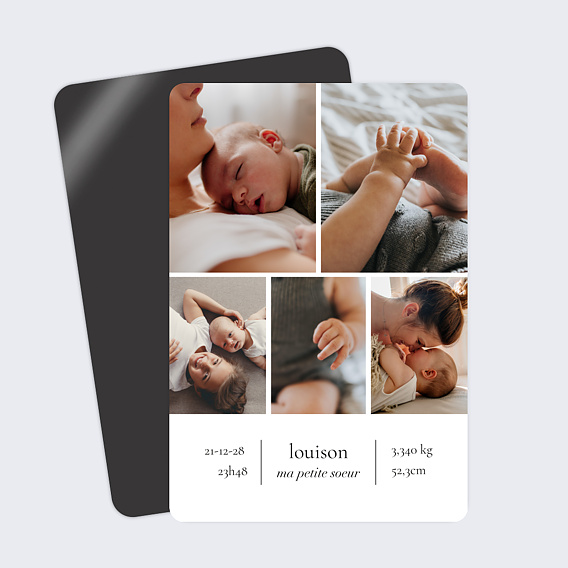 Faire part naissance Éditorial V