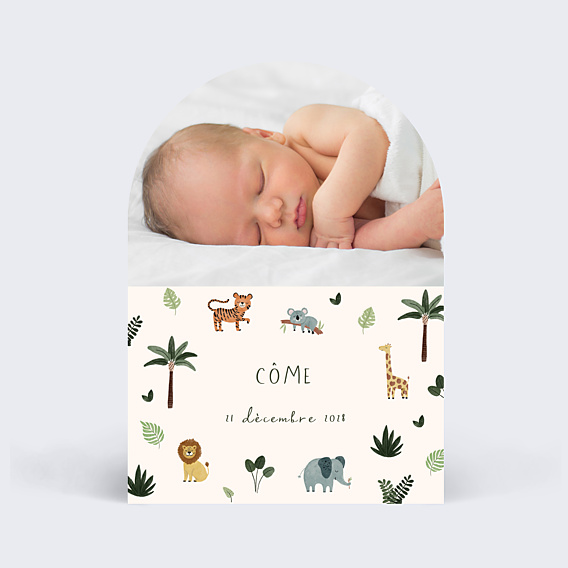 Faire-part Naissance Petite Jungle