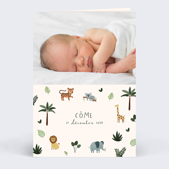 Faire-part Naissance Petite Jungle