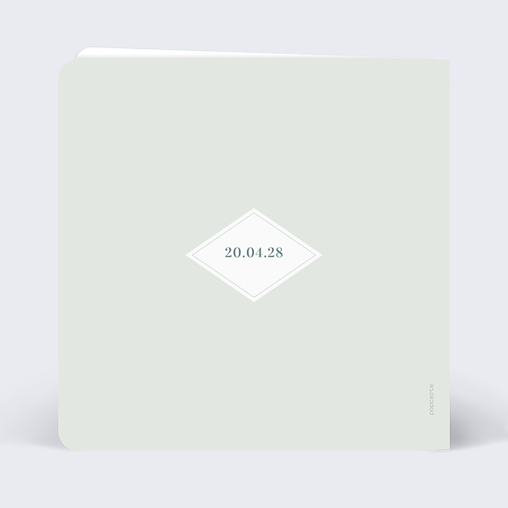 Faire part naissance Botanique Simple Verso