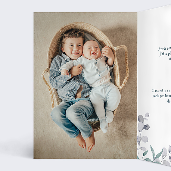 Faire-part Naissance Hiver aquarelle