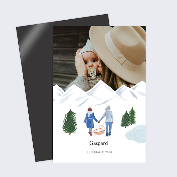 Faire part naissance Naissance à la montagne