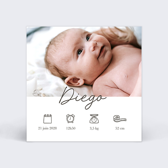 Faire part naissance Joli prénom