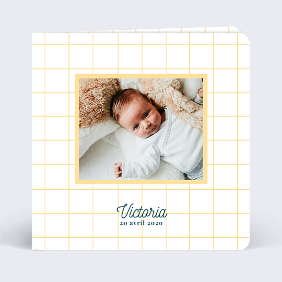 Faire-part Naissance Jolis carreaux