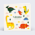 Faire-part Naissance Dinosaures Mignons
