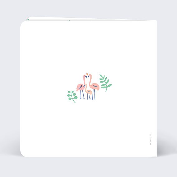 Faire-part Naissance Flamants Roses