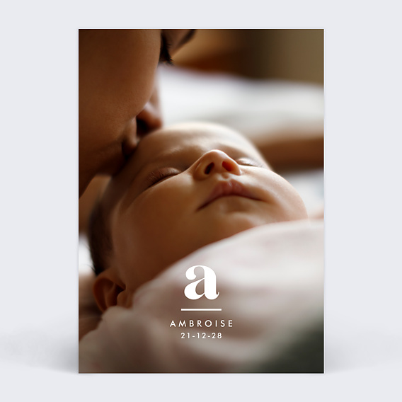 Faire part naissance Praline Recto