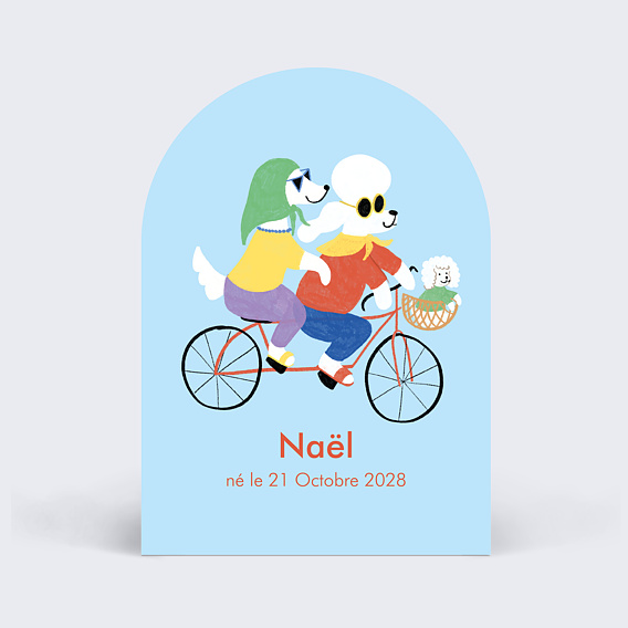 Faire part naissance Famille Chien