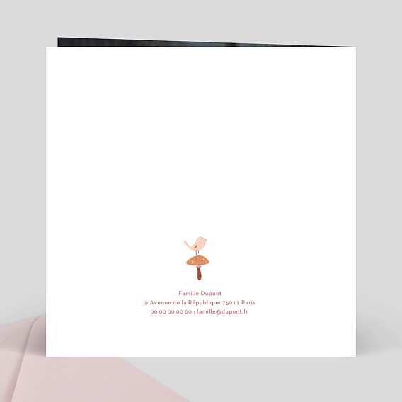 Faire part naissance Augustine Verso