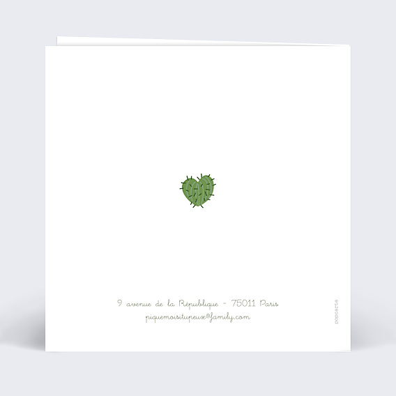 Faire-part Naissance Famille Cactus