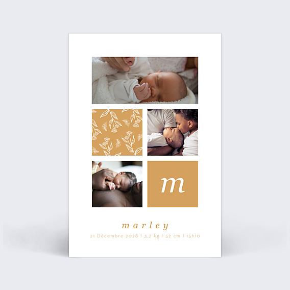 Faire-part Naissance Caramel Doux