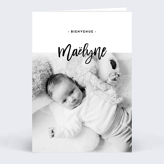 Faire part naissance Belles Lettres Recto