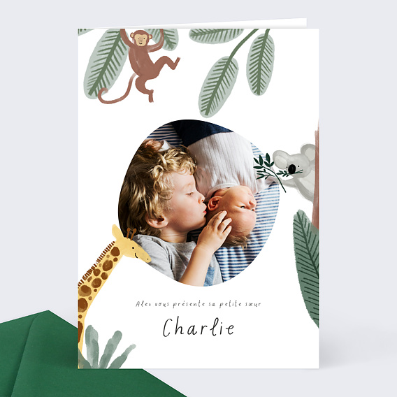 Faire-part Naissance Jungle animée