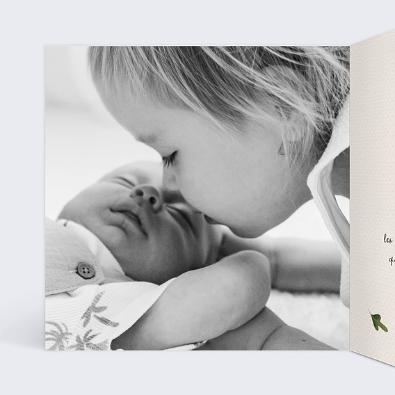 Faire part naissance Joli Renard Intérieur Gauche