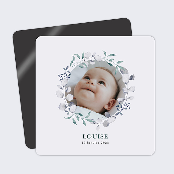 Faire part naissance Couronne Hiver