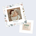 Faire part naissance Magnolia Polaroid Graines
