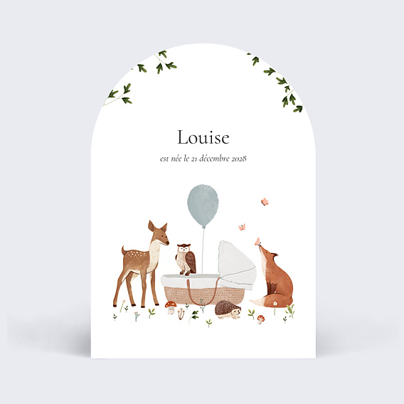 Faire-part Naissance Forêt Enchantée