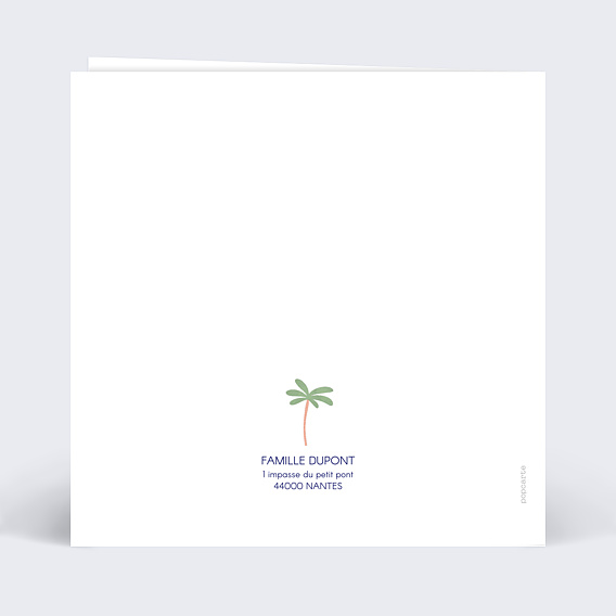 Faire part naissance Petit Tigre Verso