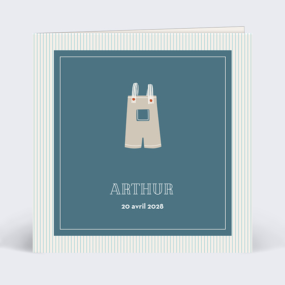 Faire part naissance Salopette