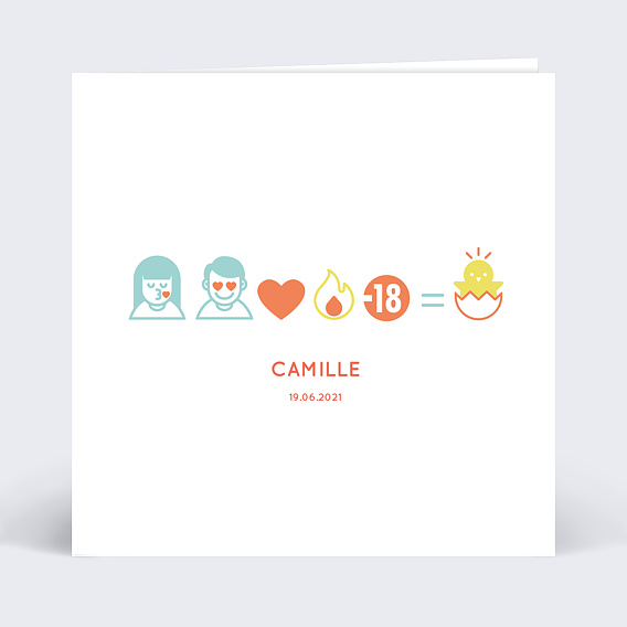 Faire-part Naissance Smileys